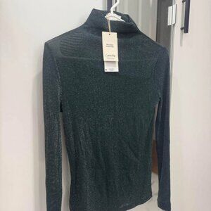 Mango Green Sheer Shimmering Top